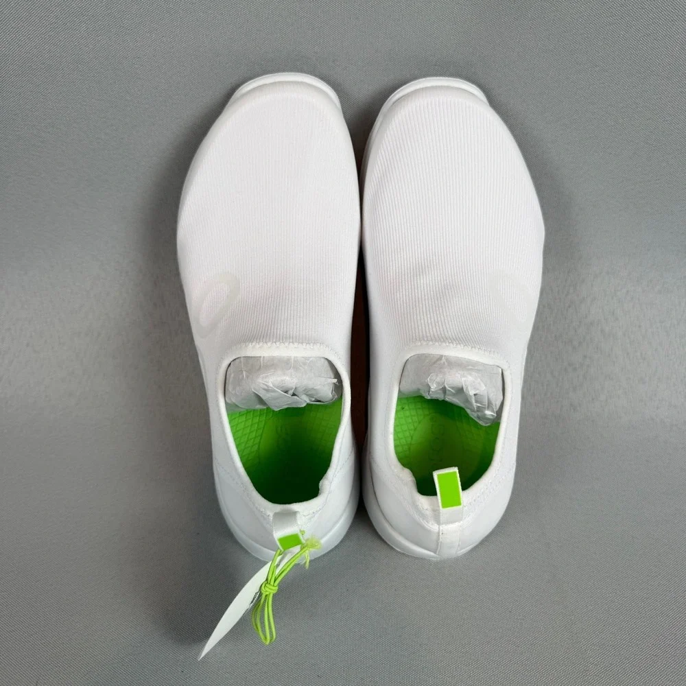 Oofos OOmg Sport Sneakers Womens 7 White Slip-On Light Walking Shoes Trainer NIB